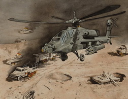 AH-64 Pursues The Retreating Iraqi Army