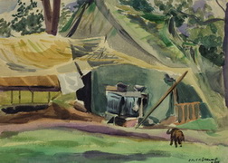 Camp Site with Dog