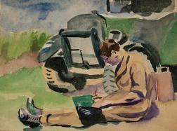 Soldier Writing