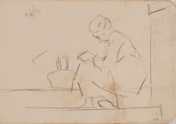 Sketch of Seated Woman