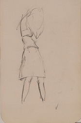 Sketch of Woman Undressing