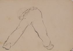 Sketch of Bent-Over Man