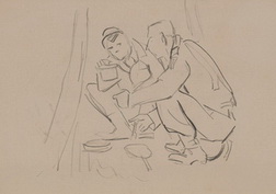 Sketches of Soldiers Eating