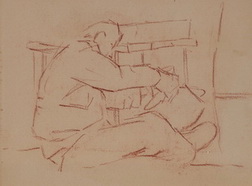 Sketch of Seated Soldier