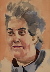 Portrait of Gray-Haired Woman