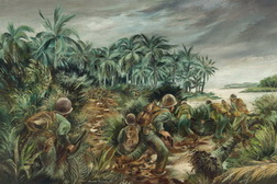 Soldiers Advancing On Rendova Island