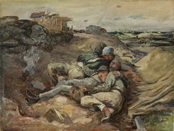 Soldiers Resting On Omaha Beach