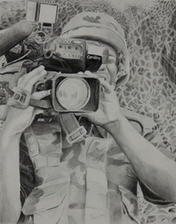 Soldier Holding a Video Camera