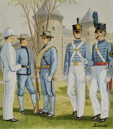 U.s. Army Uniforms, Five Cadets