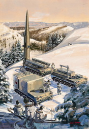 Pershing Missile in Winter