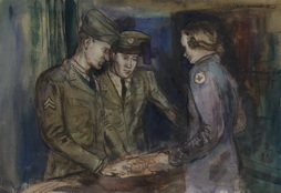 Signing Up At A Red Cross Club