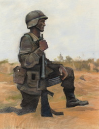 Kneeling Soldier with M16