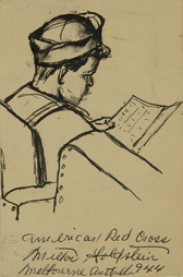 Sailor Reading at American Red Cross