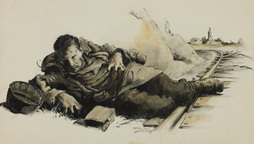 Self-portrait - Artist Wounded In Combat