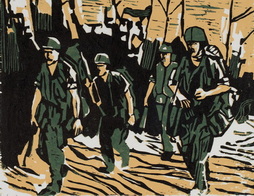 Walking Soldiers - 5 Gold Prints