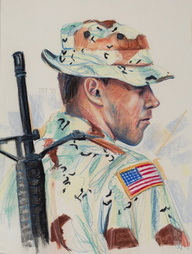 Soldier With America Patch