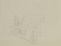 Sketch of Military Truck and Soldiers