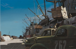 Unloading Liberty Ships