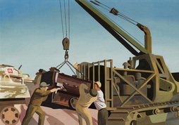 Hoisting An Engine From A Sherman Tank