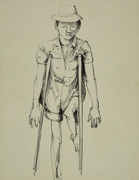 Sketch of Crippled Man