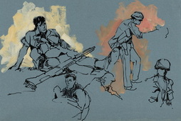 Sketches of Soldiers in Field