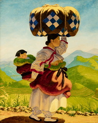 Korean Woman And Child