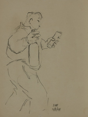 Soldier with Bottle, Cigarette and Flashlight