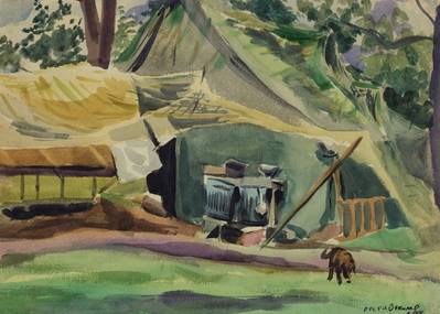 Camp Site with Dog