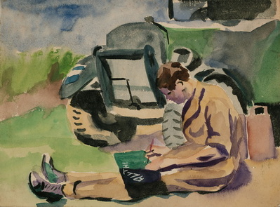 Soldier Writing