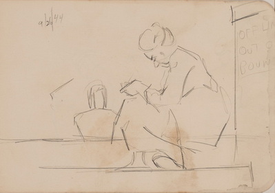 Sketch of Seated Woman