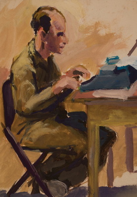 Soldier at Typewriter