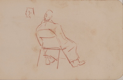 Sketch of Soldier Sitting in Chair