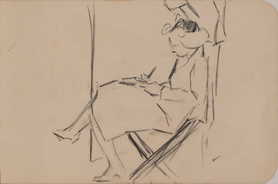 Sketch of Seated Woman Writing