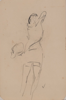 Sketch of Woman in Hose and Garters