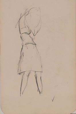 Sketch of Woman Undressing