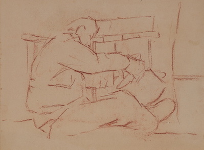 Sketch of Seated Soldier