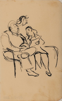 Sketch of Seated Man and Woman