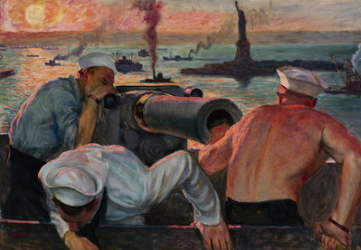 Sailors Cleaning Gun