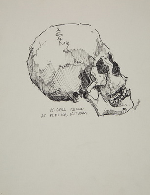 Vietcong Skull of Man Killed at Pleiku