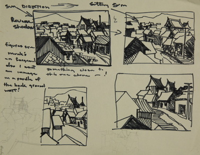 Studies for Village Scene