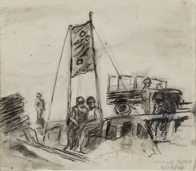 Omaha Beach, Landing Marker, June 13, 1944