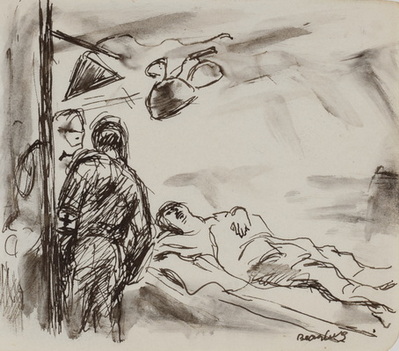 Surgery at 1st Evacuation Hospital above Omaha Beach