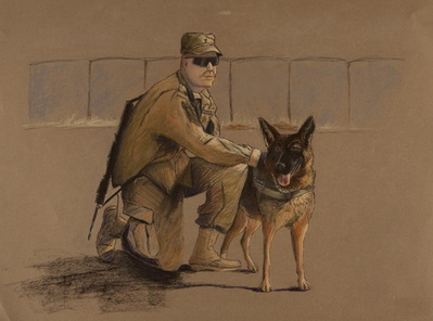 Military Working Dog and Handler