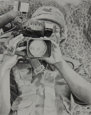 Soldier Holding a Video Camera