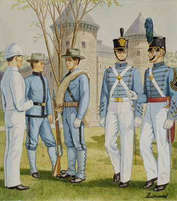 U.s. Army Uniforms, Five Cadets