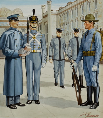 U.s. Army Uniforms, Five Cadets