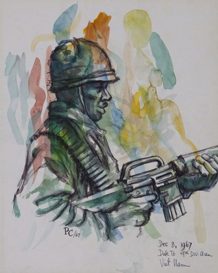 Soldier With M-16 Rifle