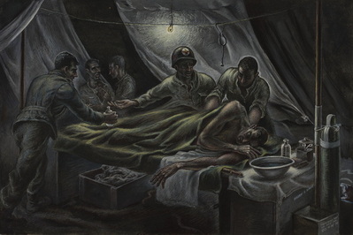 Treatment Tent At Night