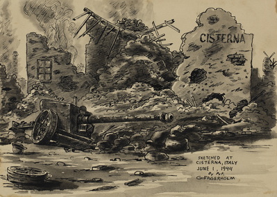 Aftermath Of Combat At Cisterna