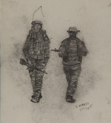 Sketch of 5th SF Soldier